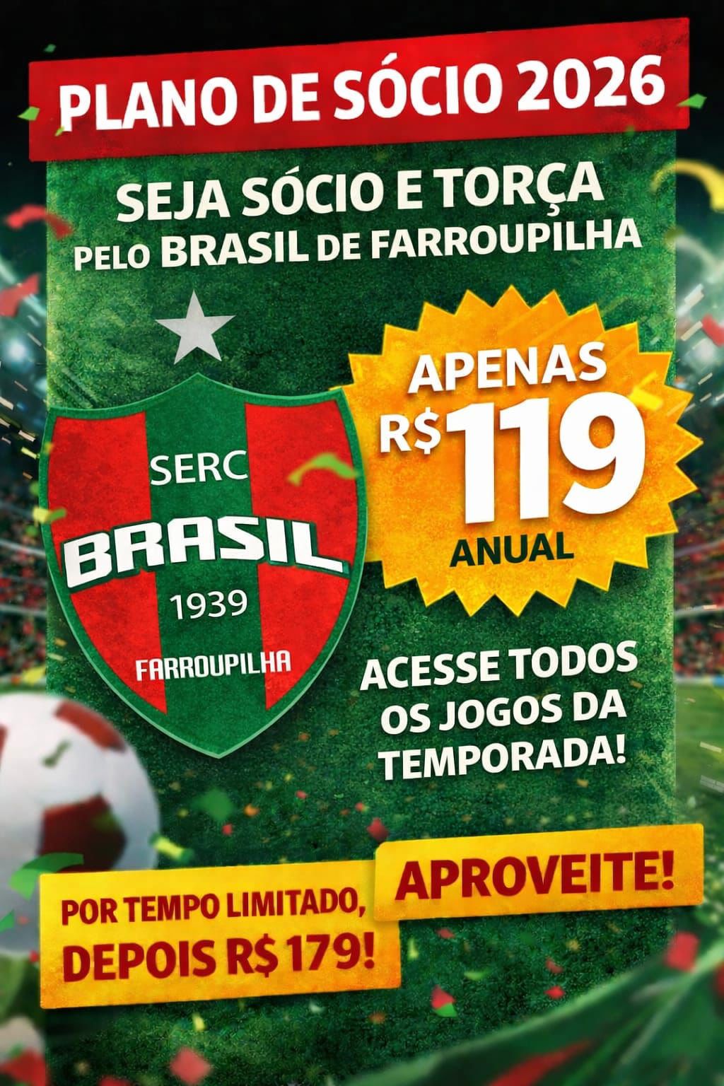 Aviso do SERC Brasil de Farroupilha